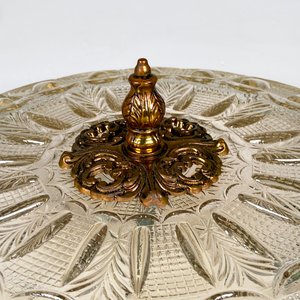 Plafon grande bronce labrado y vidrio diametro 48 cm - imagen 3