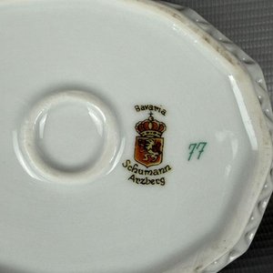 Bowl Decorativo Calado de Porcelana Schumann Arzberg Bavaria con Flores - imagen 6