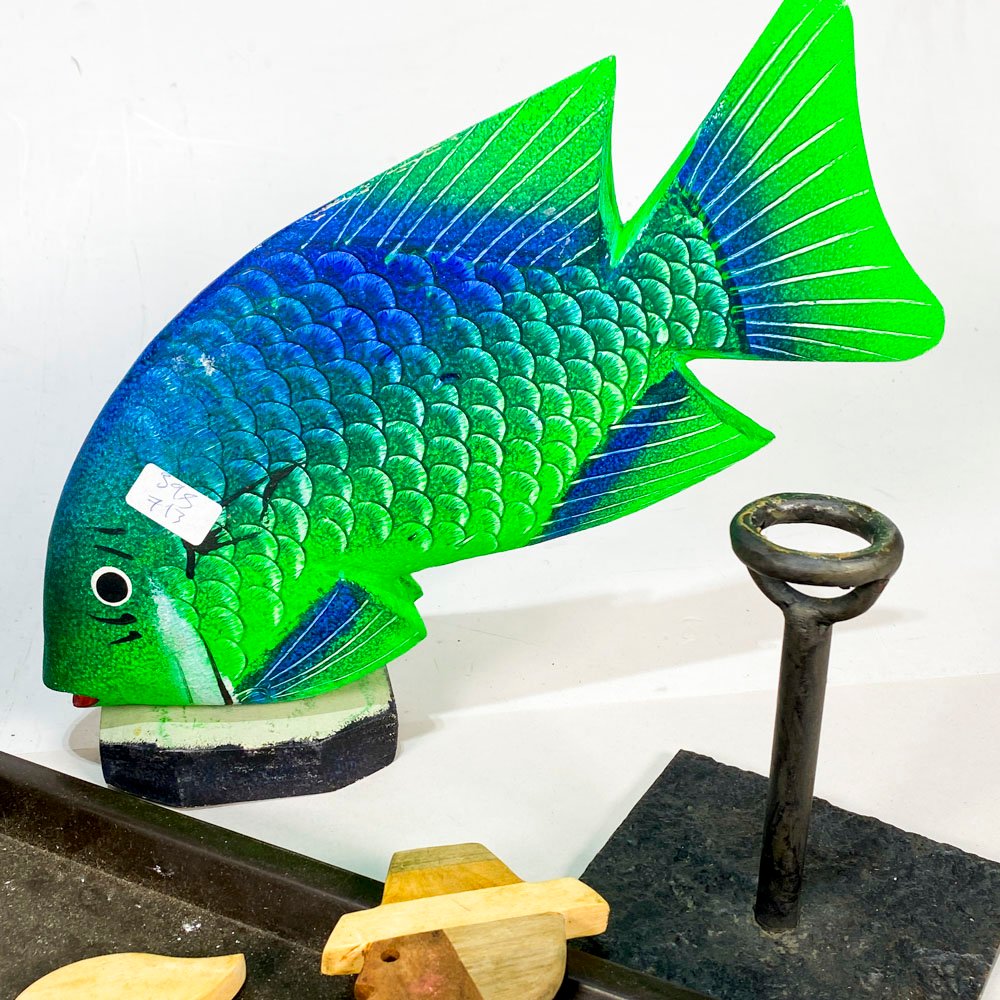 Decoración de pez verde y estrellas de mar - imagen 4