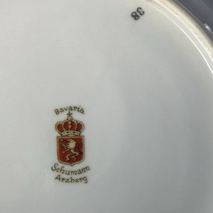 Quesera Alemana Schumann Arzberg Bavaria Porcelana Calada Floral Dorada - imagen 7
