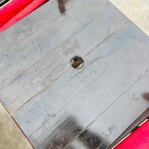 Juego de Patio Plegable Pedidos Ya: Mesa Extensible y 4 Sillas Rojas - imagen 4