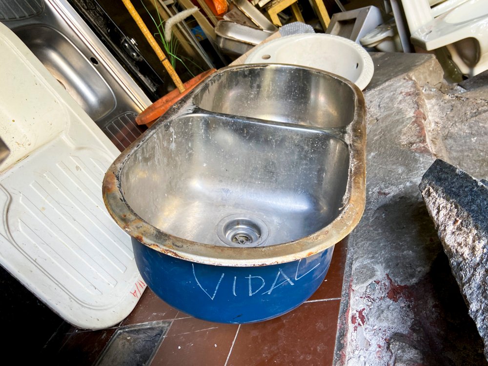 Pileta de acero inoxidable doble para cocina - imagen 2