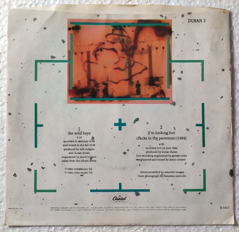 Duran Duran: 'The Wild Boys' LP Importado USA 1984 - imagen 2