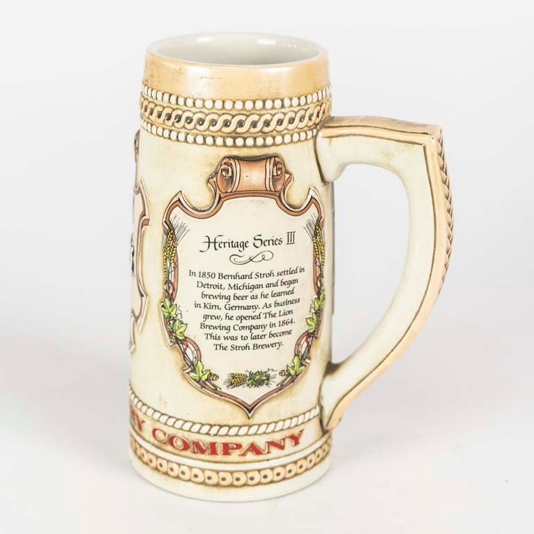 Jarra de cerveza Stroch's de porcelana policromada - imagen 2