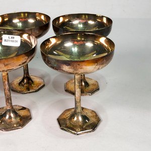 Seis Copas de Metal Vintage Estilo Coupe - imagen 2