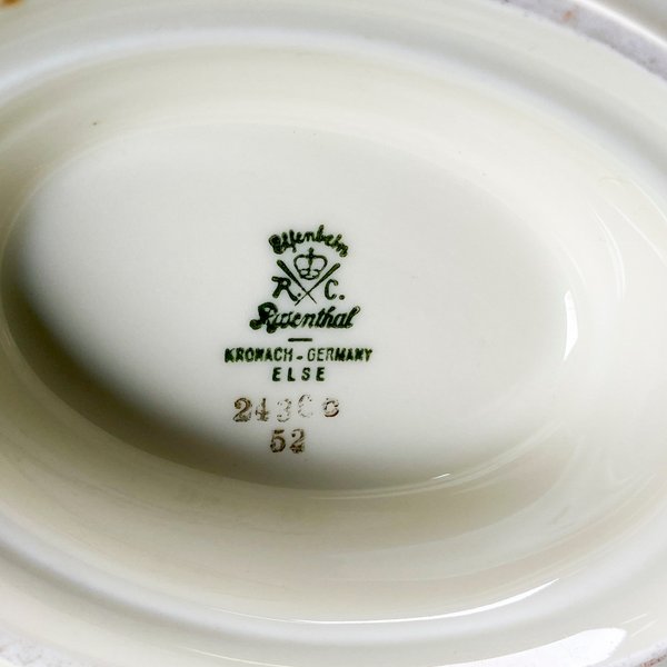 Salsera de porcelana alemana con borde dorado - imagen 4