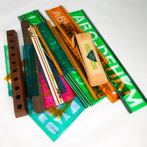 Lote de Reglas y Moldes con Letras y Números Vintage - imagen 2