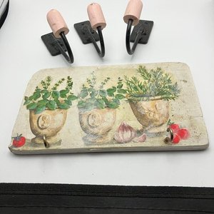Perchero Rústico con Ganchos Decorativos de Pared - imagen 1
