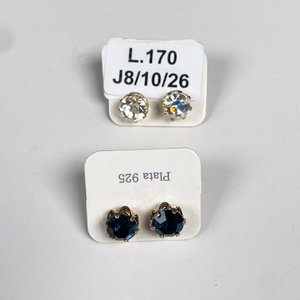 Dos Pares de Caravana de Plata 925 con Piedras - imagen 1