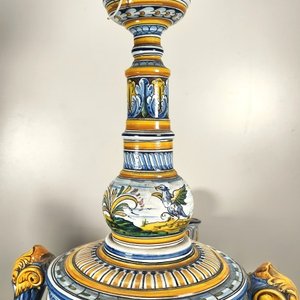 Araña de Porcelana Talavera Pintada a Mano con 4 Luces - imagen 5