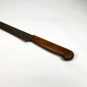 Cuchillo Rebanador Antiguo con Mango de Madera - 49 cm - imagen 2