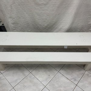 Góndola Baja Doble Blanca de Madera - imagen 3