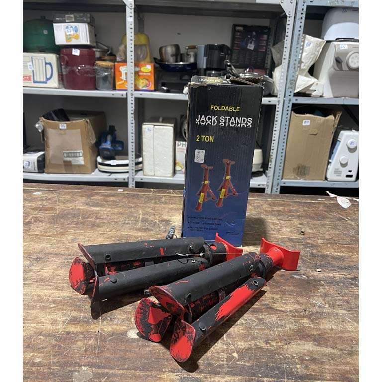 4 Gatos Hidráulicos Plegables para Coche, Capacidad 2 Toneladas