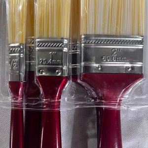 Set de 5 Pinceles para Pintar con Mangos Rojos - imagen 2
