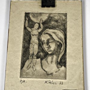 Dos grabados artísticos, uno firmado por M. Pérez '72 - imagen 4