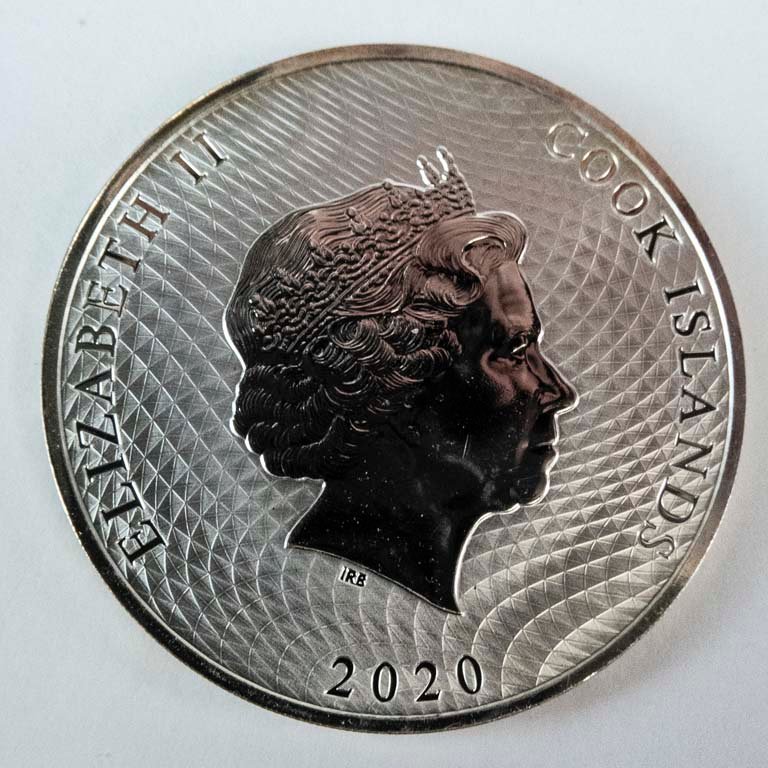 Moneda de Plata 1 Oz Islas Cook 1 Dólar 2020 - Fine Silver .999
