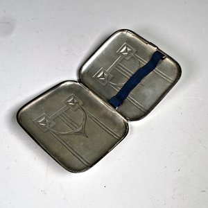 Estuche Art Nouveau con Cigarrera y Fosforera de Metal WMF - imagen 7