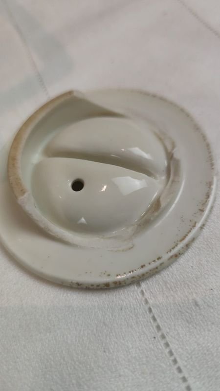 Azucarera y Tetera de Porcelana Alemana con Camisa en Metal para Picnic - imagen 8