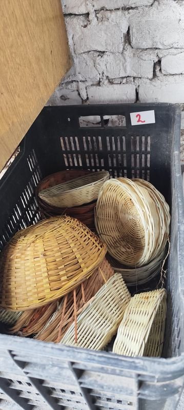 Lote de Paneras de Mimbre Variadas