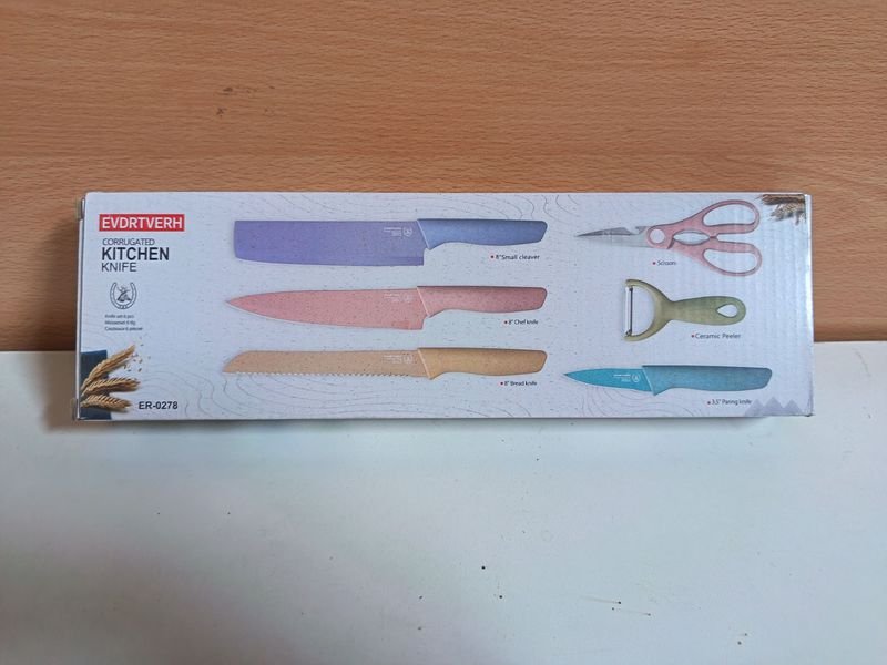Set de Cuchillos de Cocina Corrugados EVDRTVRERH ER-0278