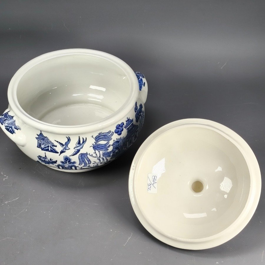 Potes y tazas de porcelana inglesa Churchill con diseño Willow - imagen 7