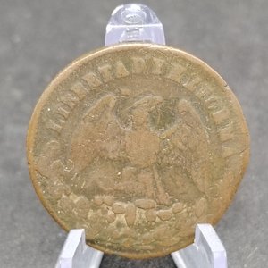 Lote anterior: Moneda Mexicana 1/4 Real de Cobre de 1867, Ceca San Luis Potosí