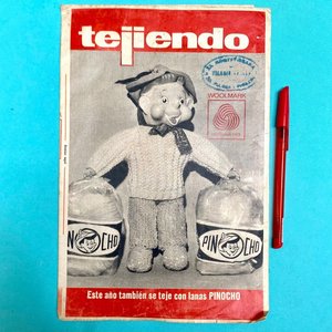 Revista "Tejiendo". Publicidad lanas Pinocho. - imagen 1