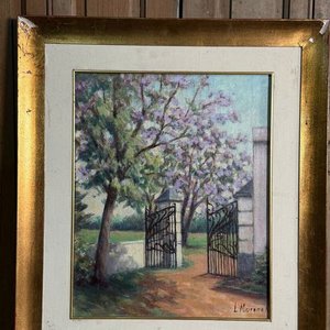 Lote anterior: Óleo "Árboles en Flor" de L. Moreno, 44 x 36 cm