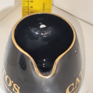 Jarra para Whisky Catto's Scotch Whisky Wade England Negra con Borde Dorado - imagen 4