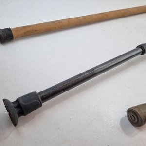 L 045 - 3 Piezas - Lote de 3 bastones y muleta con baston de madera tipo cayado, baston tipo paraguas y muleta de aluminio regulable, ideales para - imagen 2