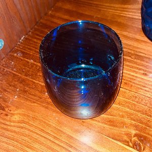 Jarra y Dos Vasos de Vidrio Azul - imagen 3