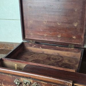 Lote de Cajitas y Joyeros Antiguos de Madera y Terciopelo - imagen 8