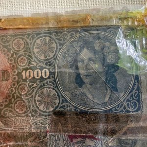 Billete de 1000 Coronas Austrohúngaras de 1902 y Bandera de Alemania - imagen 5