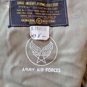 Calentadores de Pies Eléctricos General Electric Army Air Forces Talle L Usados en la Segunda Guerra Mundial - imagen 5