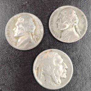 3 Monedas de Plata de EE. UU. de 1945 y Búfalo - imagen 4