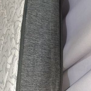 Colchón de Espuma de 1 Plaza con Funda Capitoné Gris - imagen 2