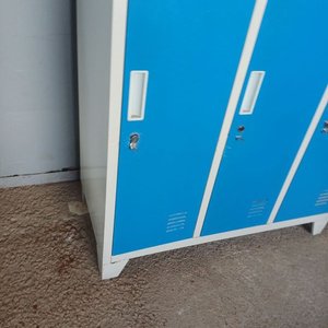 Armario Metálico Gris y Azul con 6 Puertas - imagen 3