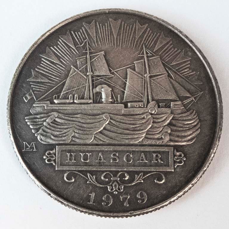 Moneda Conmemorativa de Plata Perú 5000 Soles de Oro 1979 - Monitor Huáscar