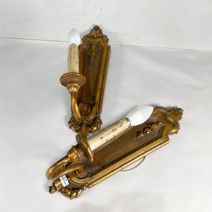 Lote anterior: Par de Apliques de Pared Vintage Dorados a Una Luz