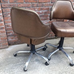 Par de Butacas Giratorias con Ruedas para Mesa de Juego - imagen 3