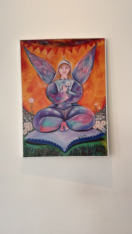 Reproducción de Ángel de la Flor sobre Tela 50x70 cm