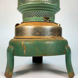 Estufa a Queroseno "Titmar" Verde Esmaltada Vintage - imagen 2