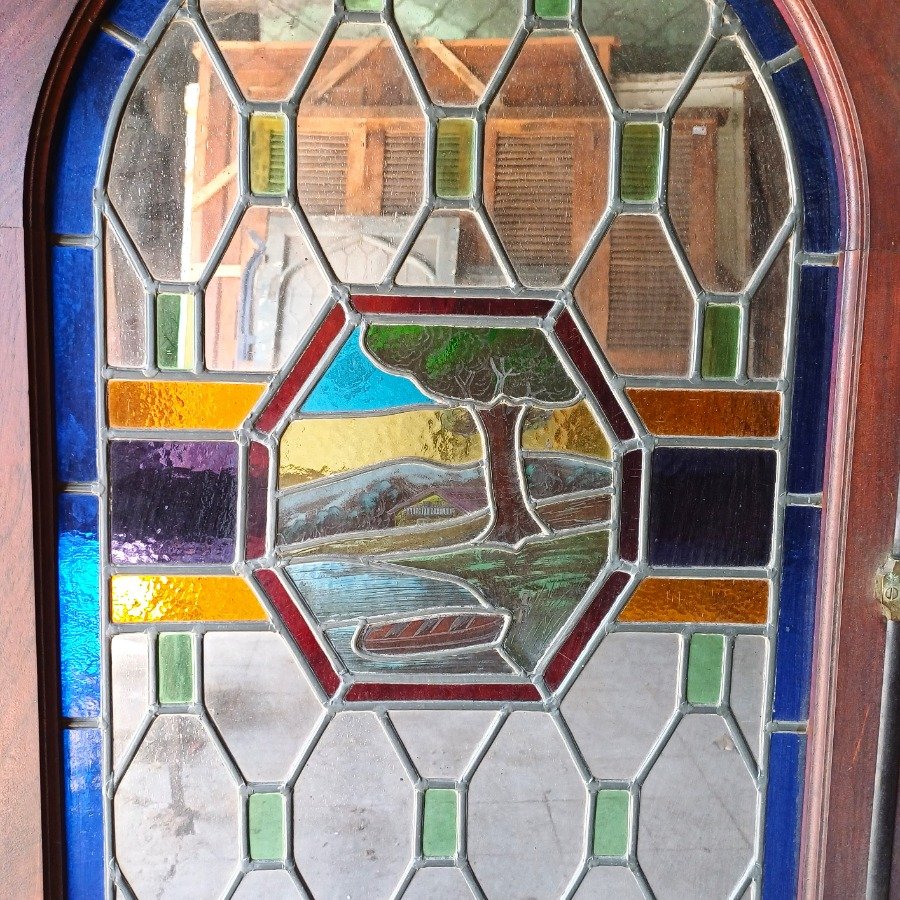 Ventana antigua con vitraux en excelente estado - imagen 3