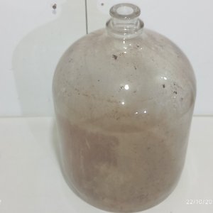 Antigua Damajuana de Vidrio Transparente - imagen 3