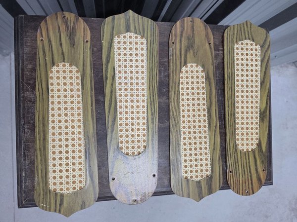 Aspas/Paletas de Ventilador de Techo Madera con Veteado y Mimbre - imagen 1