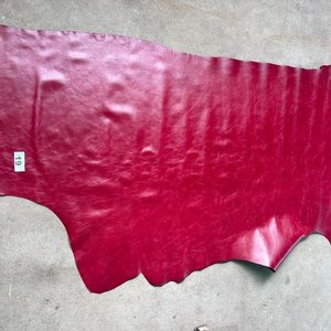 Lote de Cuero Natural Napa Rojo Brillante - imagen 4
