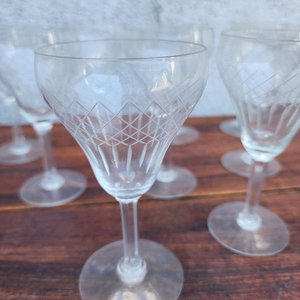 Juego de Copas de Cristal Tallado - imagen 3