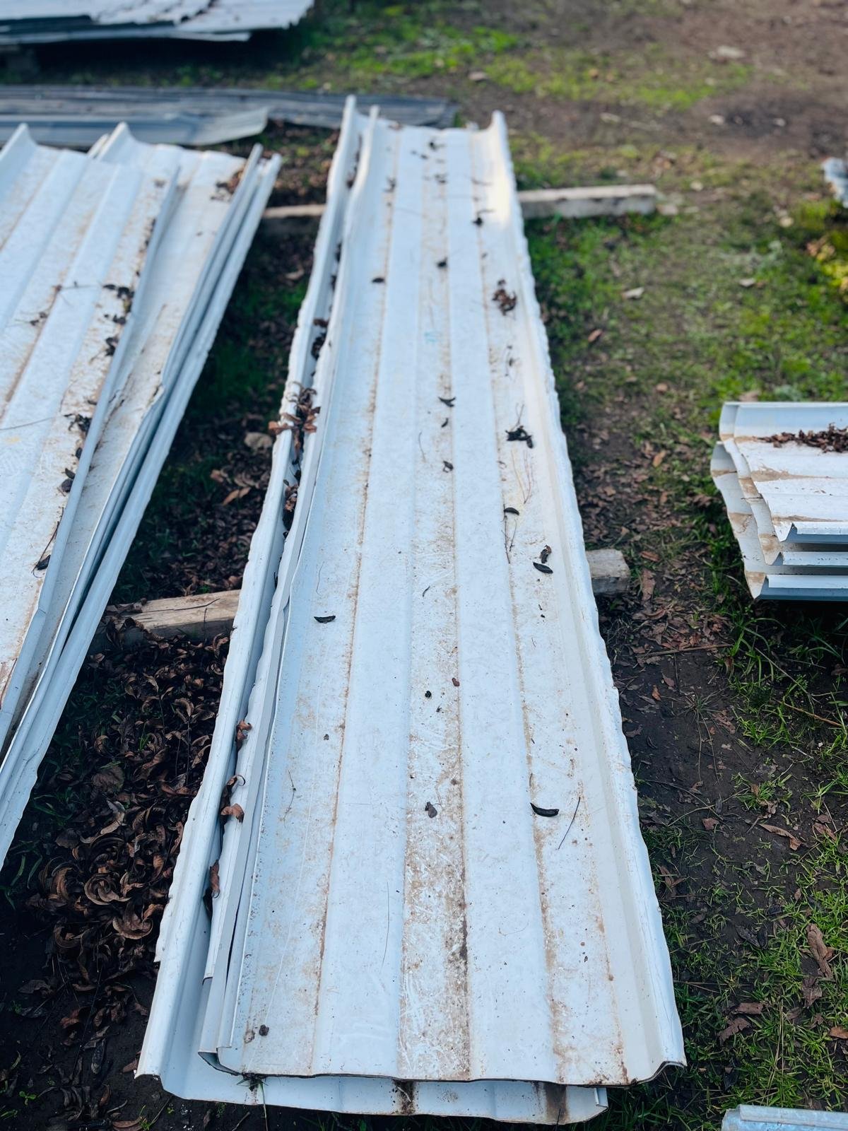 Lote de 10 Chapas Autoportantes Metálicas Blancas