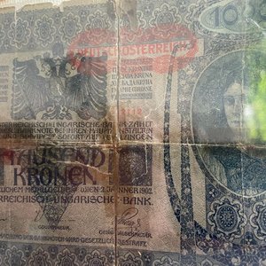 Billete de 1000 Coronas Austrohúngaras de 1902 y Bandera de Alemania - imagen 6