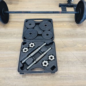 Kit de Mancuernas y Barra con Discos para Entrenamiento - imagen 1